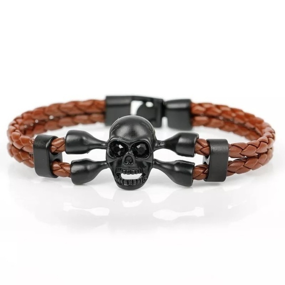Double Braided Leather Bracelet​